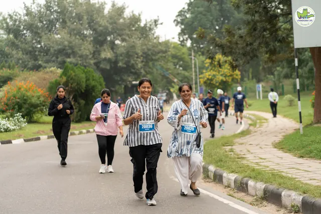 A group of women walking the route together