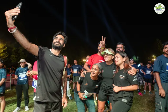 A group of participants taking a selfie