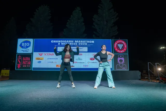 Two instructors on the stage